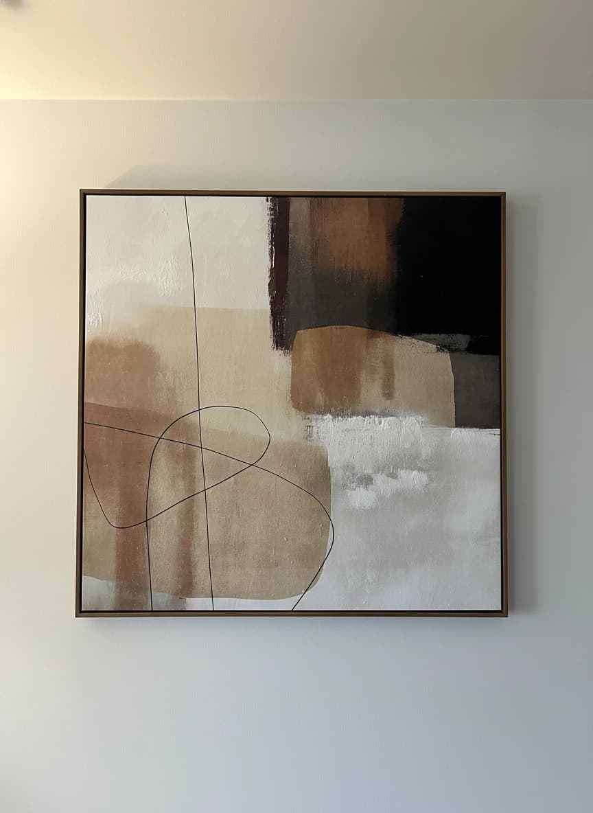 Dérive minérale — Zina Drici, 2026, Technique mixte sur toile, 100 × 81