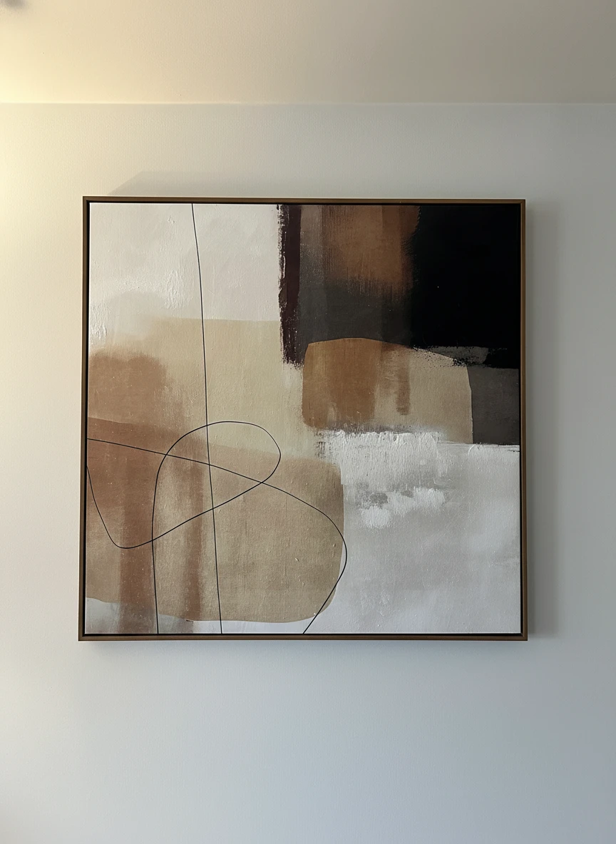 Dérive minérale — Zina Art, 2026, Technique mixte sur toile, 100 × 81